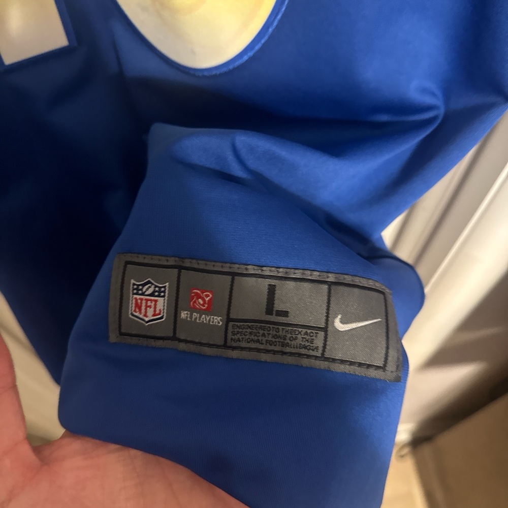 Nike Royal Blue NFL Jersey with White Accents LA Rams - Picture 2 of 4